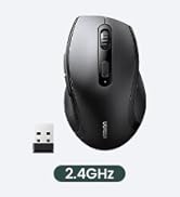 UGREEN 2.4GHz Wireless Mouse Ergonomic 1600 DPI USB Receiver Compatible with Windows Mac Linux Ch...