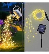 ANGMLN Solar Fairy String Lights Outside, 10 Strand 200 LEDs 8 Modes Watering Can Light for Outdo...