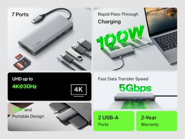 Belkin Connect 7-1 USB-C Multiport Hub
