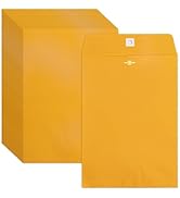 Geofun 7.5 x 10.5 inch Clasp Envelopes, Manilla Envelopes with Clasp and Gummed Closures for Stor...