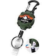 Ciwuzxs Magnetic Retractable Keychain, Heavy Duty Carabiner Badge Holder | with 31.5" Coated Stee...