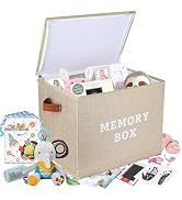 Lukeline Memory Box for Keepsake, Decorative Keepsake Bin with Handles,Memory Box Keepsakes Gift ...