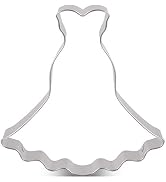 LILIAO Wedding Dress Cookie Cutter for Wedding/Engagement - 4 x 4.3 inches - Stainless Steel
