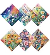 CREATCABIN 6 Pcs Floral Microfiber Glasses Cleaning Cloth Reusable Thicken Sunglasses Cloth Soft ...