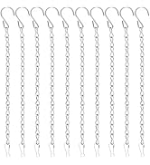 YINGFENG 10 Pack 9.5 Inch Silver Hanging Chains for Hanging Bird Feeders, Bird Houses, Planters, ...