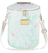 Lilly Pulitzer Insulated Soft Cylinder Beach Cooler with Terry Cloth Fabric, Adjustable/Removable...