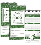gisgfim 4Pcs Food Journal for Weight Loss Bulk 4x8In Daily Food Tracker Diary Journal Food Log Jo...