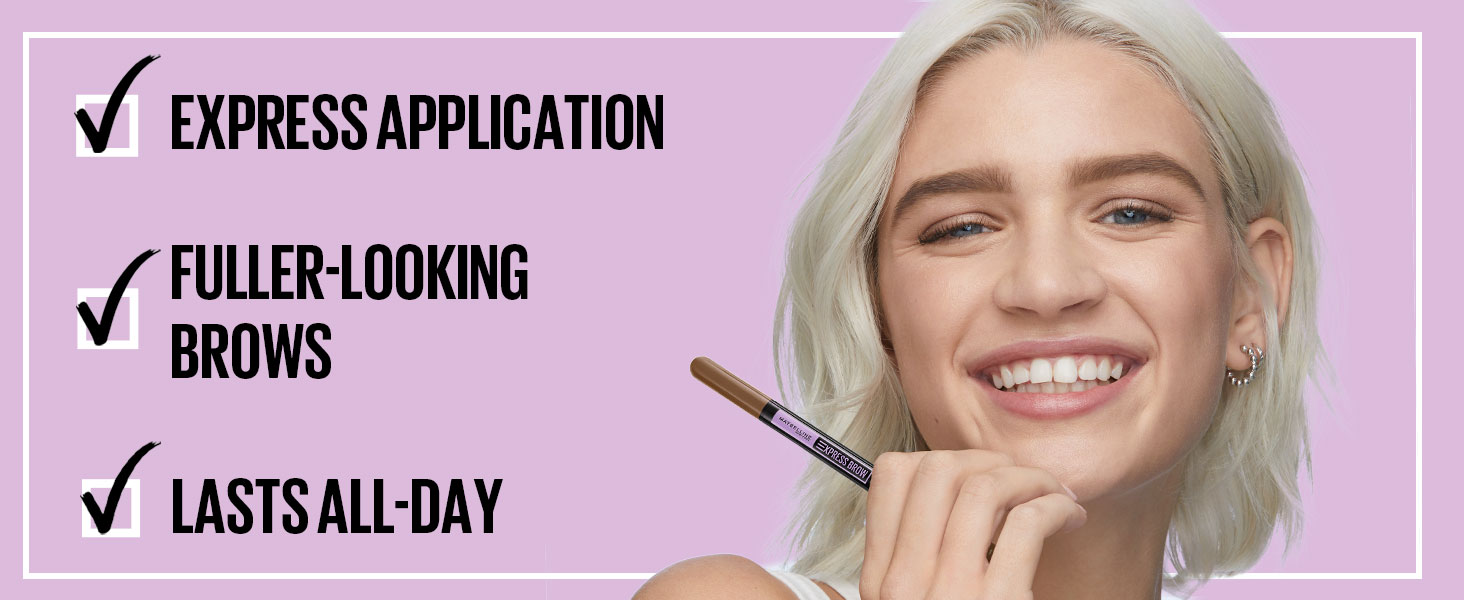 maybelline, express brows, brow duo, eyebrows, brows, long lasting, full brows, express application