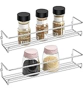 Lonian Spice Rack Organiser, 2-Tier Spice Shelf Storage Racks Wall Mounted for Kitchen Cabinet Pa...