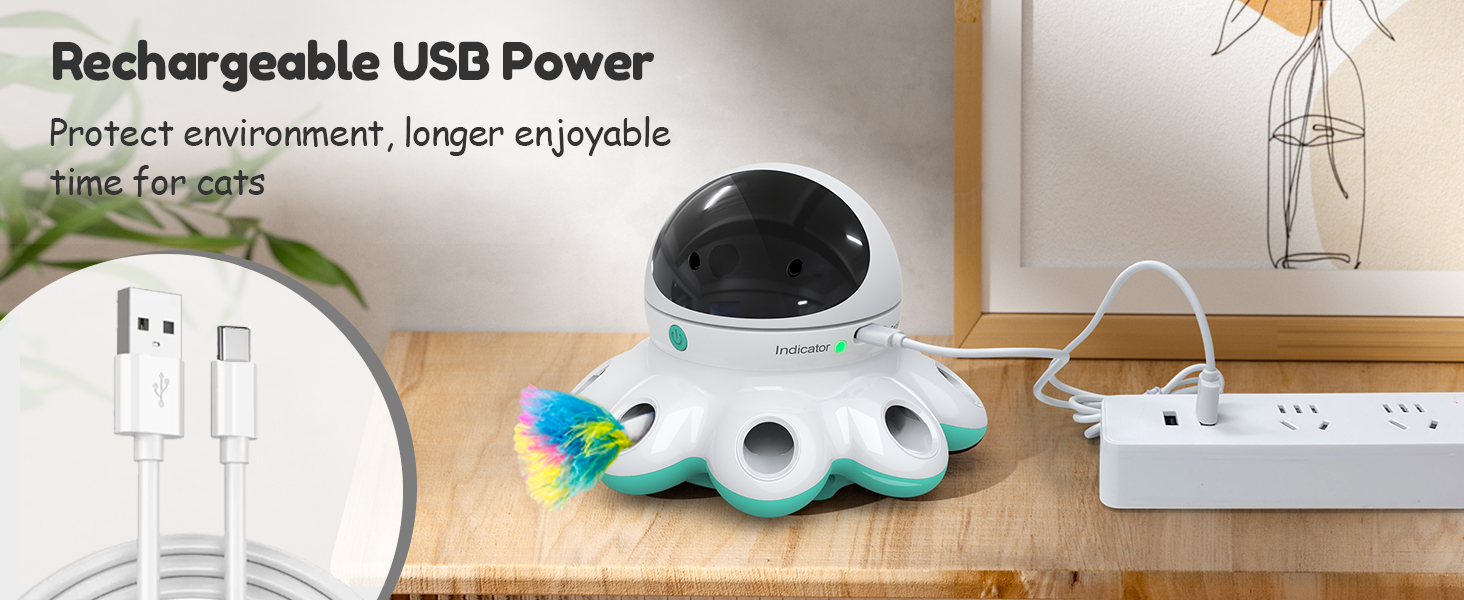 Electronic Cat Feather Kitten Toy