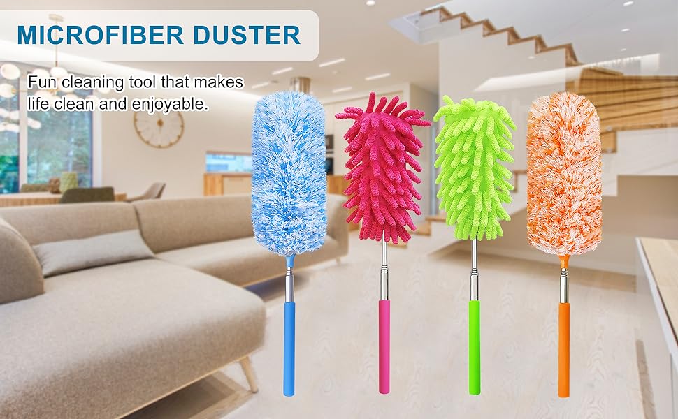 Two Chenille and two fiber dusters 1
