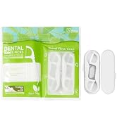 White Bagged Dental Floss 85 Count with Small Flossers Picks Case 2 Box Portable Tooth Cleaning K...