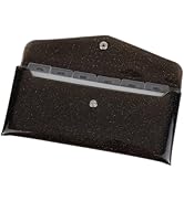 XiowDow Black Cash Envelope Wallet PVC Budget Wallet with Reusable PP Frosted Money Pocket Divide...