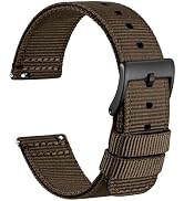 WOCCI Nylon Watch Bands, Contrast Woven Design, Quick Release, Stainless Steel Buckle, Band Width...