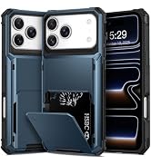 TOPAUX for iPhone 17 Pro Wallet Case 5 Credit Card Holder Flip Cover Secure Back Pocket ID Slot C...