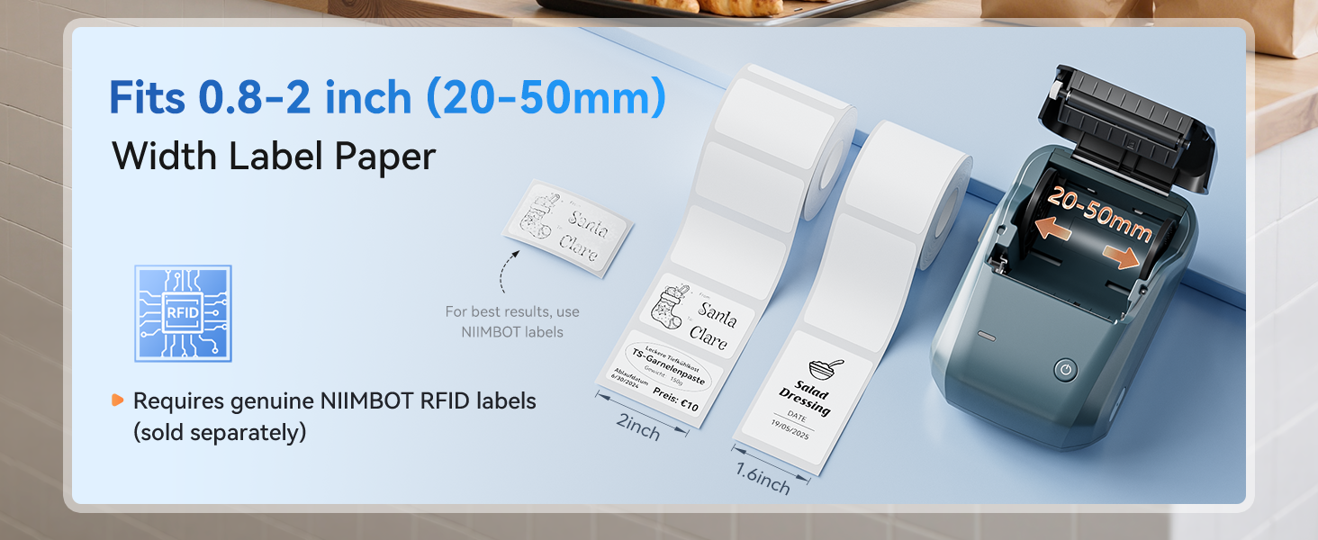 Print 0.8-2inch(20-50mm) Width Label Paper