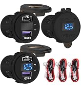 DaierTek 12V USB C Car Charger Socket, 12V USB Outlet, 48W PD Type C & QC 3.0 12 Volt Dual USB Ch...