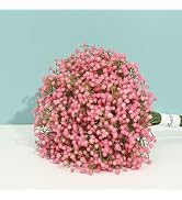 MARTINE MALL Babys Breath Artificial Flowers, 10 PCS Pink Baby Breath Flowers Artificial Bulk, Fa...