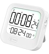 Pomodoro Alarm Clock with Timer, Silent Vibration Reminder Timer and Clock, Night Light Magnetic ...
