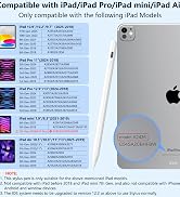 Stylus Pen for iPad 2018-2025 with Palm Rejection, Active Pencil for iPad 10th 9th 8th 7th 6th Gen
