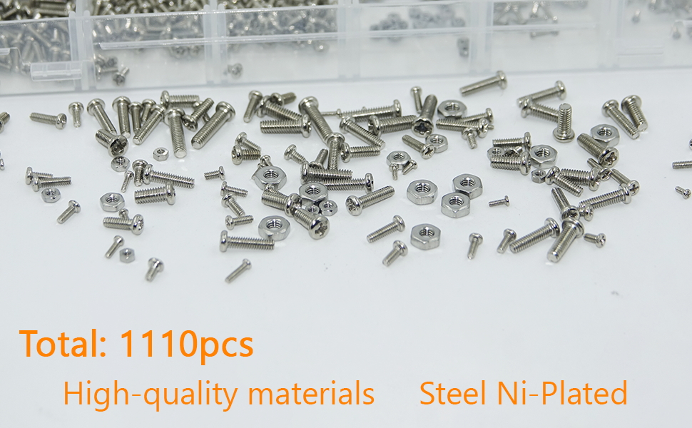 machine screws;small screws;metric screws;metric screw assortment;m2 screws;tiny screws;m2.5 screws;