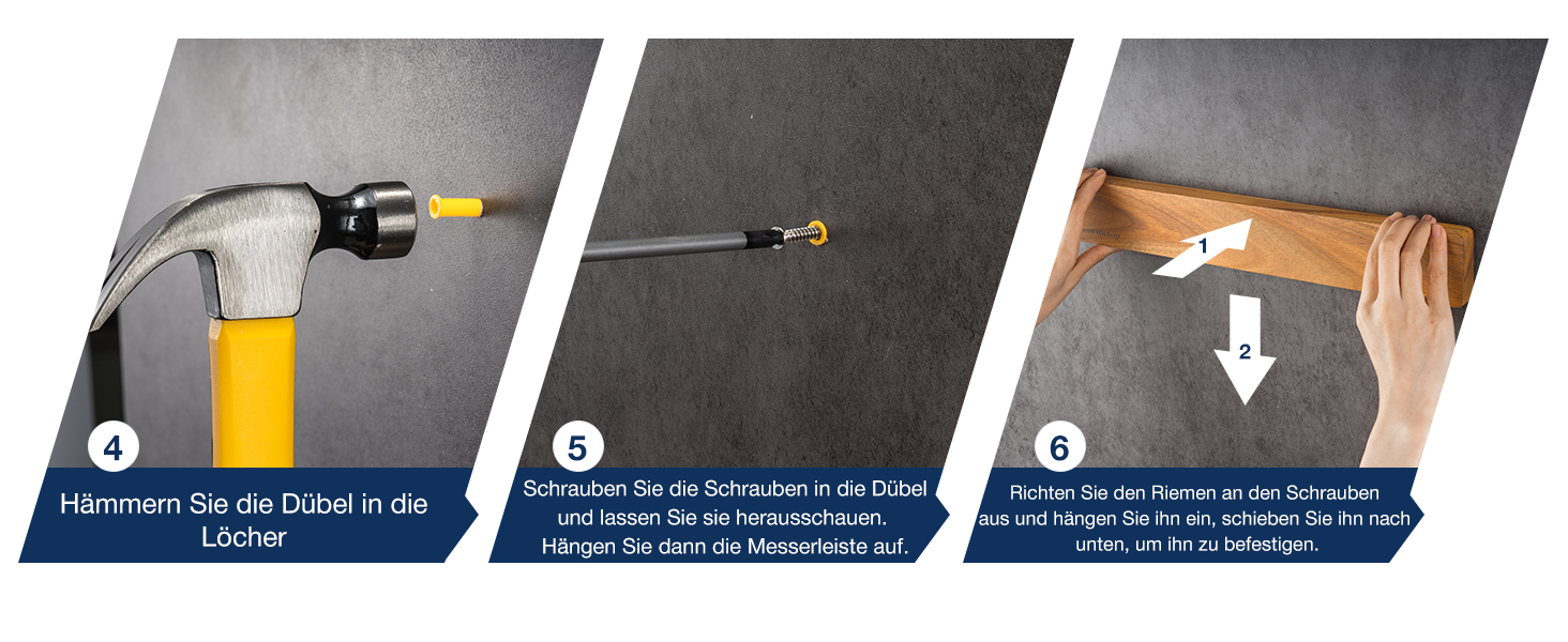 Three-panel instructional diagram showing steps for using a tool with arrows indicating direction of movement. Tool appears to be interacting with surface material.