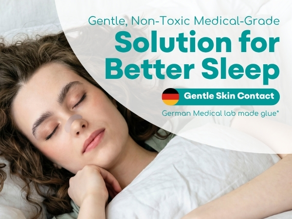 woman sleeping while wearing the nasal strips
