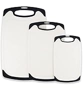 KLEX EcoWheat Cutting Board for Kitchen (Set of 3), BPA Free Food Safe Wheat straw PP material, 3...