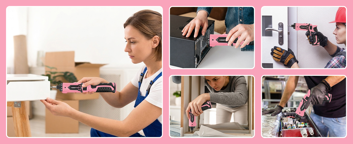 pink cordless screwdriver
