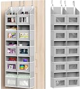 Simple Houseware Extra Large Heavy Duty Over the Door Organizer with 10 Clear Window Pockets, 80 ...