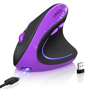 Uineer Ergonomic Vertical Mouse, 3200 DPI,Wireless Bluetooth / 2.4GHz | Switch Among 3 Devices, B...