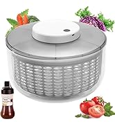Electric Salad Spinner 6.3-Quart Lettuce spinner w/Plastic Squeeze bottle,Fruit Washer spinner dr...