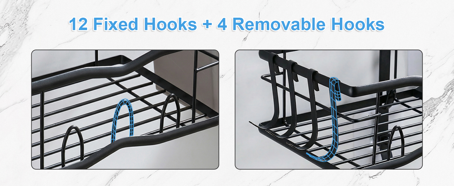 16 Hooks shower caddy