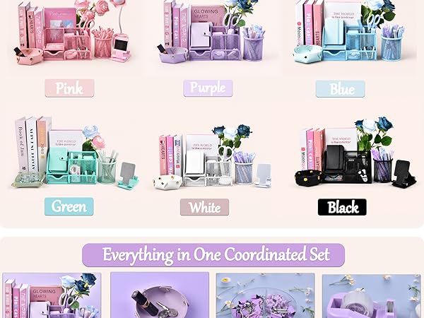 Purple Desk Accessories