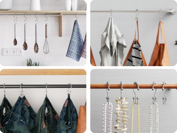 Nickel Double Shower Hooks