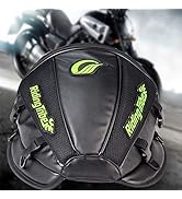 KaTur Motorcycle Backseat Tank Bag Multifunctional Waterproof PU Leather Storage Saddle Bag Motor...