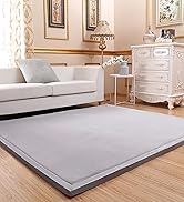 Eanpet Soft Tatami Mat Area Rug Pad Non-Slip Memory Foam Carpet Large Playmats for Kids Crawling ...