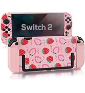 TIKOdirect Protective Case for Switch 2, Hard PC Slim Dockable Cover Case with Pretty Cute Patter...