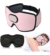 SYPVRY Wireless Sleep Mask with Bluetooth Headphones, 3D Bluetooth Eye Mask Headphones for Sleepi...