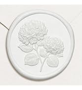 UNIQOOO Wax Seal Stickers - 3D Hydrangea Floral Wedding Invitation Envelope Seal Stickers, 50 Pcs...