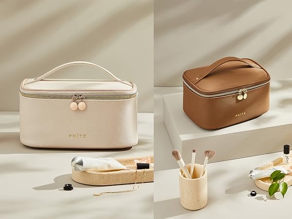 beige, brown
