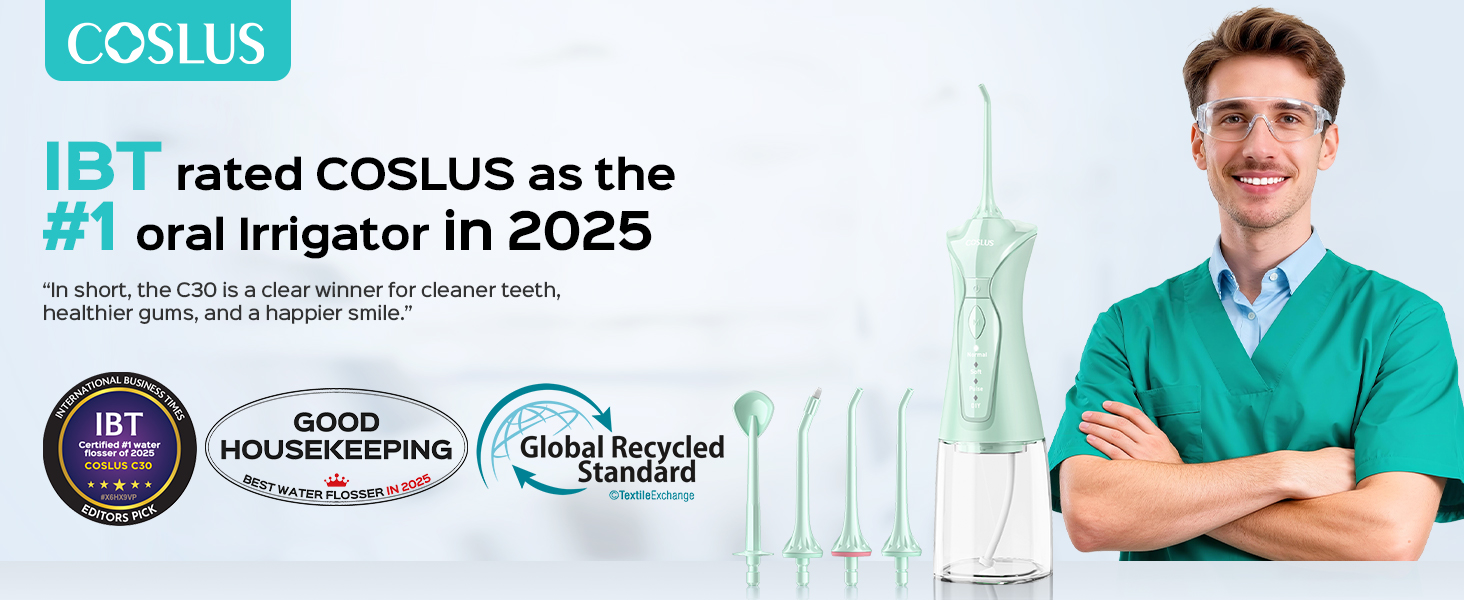 COSLUS C30 Water Dental Flosser Pick for Teeth