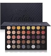 UCANBE Professional Neutral Smokey Eyeshadow Makeup Palette, Matte Shimmer Metallic Black Grey Da...