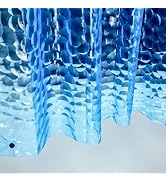 Ga-Geetopia EVA 3D Blue Pearl Water Cube Plastic Shower Curtain Liner - Premium Light Weight 72" ...