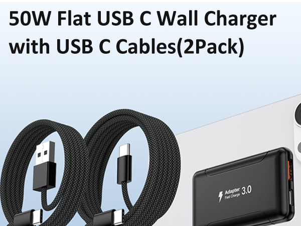 flat usb c wall charger