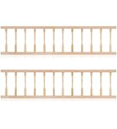 2PCS Dollhouse Railing,Dollhouse Stair Railing 1:12 Scale Miniature Furniture Props for Fairy Han...