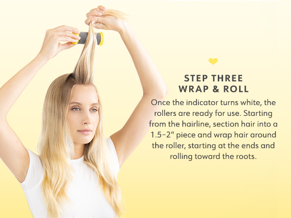 Step three wrap and roll your using the rollers
