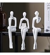 XINXUAN White Decor Statue Abstract Resin Sculpture Ornament Art Figurine Modern Home DéCor Accen...