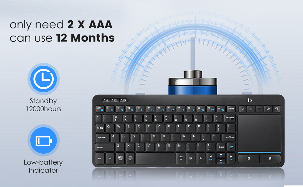 bluetooth keyboard with touchpad