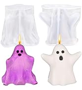 2 Pack Ghost Candle Molds, 3D Halloween Candle Molds, Ghost Silicone Mold for Epoxy Resin, Candle...